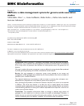 Cover page: SNPLims: a data management system for genome wide association studies