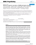 Cover page: Evidence for Genetic Association of RORB with Bipolar Disorder