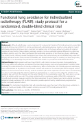 Cover page: Functional lung avoidance for individualized radiotherapy (FLAIR): study protocol for a randomized, double-blind clinical trial