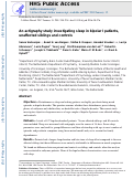 Cover page: An actigraphy study investigating sleep in bipolar I patients, unaffected siblings and controls