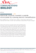 Cover page: Nanoscale mosaicity revealed in peptide microcrystals by scanning electron nanodiffraction