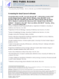 Cover page: Screening for Anal Cancer in Women