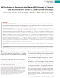 Cover page: MR Perfusion to Determine the Status of Collaterals in Patients with Acute Ischemic Stroke: A Look Beyond Time Maps.