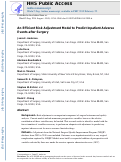 Cover page: An efficient risk adjustment model to predict inpatient adverse events after surgery.