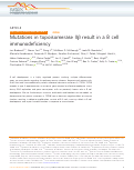 Cover page: Mutations in topoisomerase IIβ result in a B cell immunodeficiency.