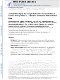 Cover page: Acute Kidney Injury Recovery Pattern and Subsequent Risk of CKD: An Analysis of Veterans Health Administration Data.