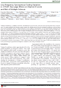 Cover page: Low-Frequency Synonymous Coding Variation in CYP2R1 Has Large Effects on Vitamin D Levels and Risk of Multiple Sclerosis