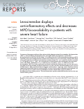 Cover page: Levosimendan displays anti-inflammatory effects and decreases MPO bioavailability in patients with severe heart failure