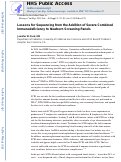 Cover page: Lessons for Sequencing from the Addition of Severe Combined Immunodeficiency to Newborn Screening Panels