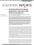 Cover page: Predicting Alzheimer’s disease progression using multi-modal deep learning approach