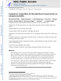 Cover page: Comparison of algorithms for the detection of cancer drivers at subgene resolution