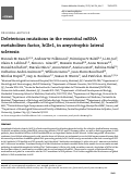 Cover page: Deleterious mutations in the essential mRNA metabolism factor, hGle1, in amyotrophic lateral sclerosis