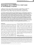 Cover page: Homozygous loss of DIAPH1 is a novel cause of microcephaly in humans