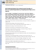 Cover page: NSF Workshop Report: Discovering General Principles of Nervous System Organization by Comparing Brain Maps across Species