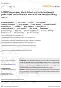 Cover page: A WIN Consortium phase I study exploring avelumab, palbociclib, and axitinib in advanced non‐small cell lung cancer