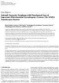 Cover page: Adrenal Oncocytic Neoplasm with Paradoxical Loss of Important Mitochondrial Steroidogenic Protein: The 18 kDA Translocator Protein