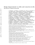 Cover page: Design improvements to cables and connectors in the Majorana Demonstrator