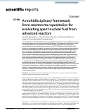 Cover page: A multidisciplinary framework from reactors to repositories for evaluating spent nuclear fuel from advanced reactors.