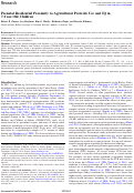 Cover page: Prenatal Residential Proximity to Agricultural Pesticide Use and IQ in 7-Year-Old Children