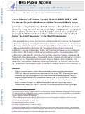 Cover page: Association of a common genetic variant within ANKK1 with six-month cognitive performance after traumatic brain injury