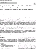 Cover page: Comparative Persistence of Non-tumor Necrosis Factor (TNF) vs. TNF Antagonists for Post-operative Prophylaxis in Crohns Disease (CD).