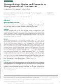 Cover page: Neuropathologic Burden and Dementia in Nonagenarians and Centenarians