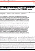 Cover page: Associations between gut microbiota and incident fractures in the FINRISK cohort.