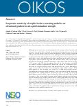 Cover page: Progressive sensitivity of trophic levels to warming underlies an elevational gradient in ant–aphid mutualism strength