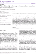 Cover page: The relationship between growth and pattern formation