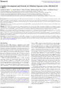 Cover page: Cognitive Development and Prenatal Air Pollution Exposure in the CHAMACOS Cohort