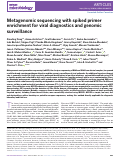 Cover page: Metagenomic sequencing with spiked primer enrichment for viral diagnostics and genomic surveillance