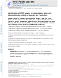 Cover page: Identification of CFTR variants in Latino patients with cystic fibrosis from the Dominican Republic and Puerto Rico