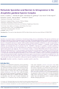 Cover page: Reticulate Speciation and Barriers to Introgression in the Anopheles gambiae Species Complex