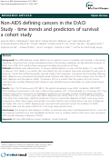 Cover page: Non-AIDS defining cancers in the D:A:D Study - time trends and predictors of survival: a cohort study