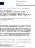 Cover page: The Impact of Androgen Deprivation Therapy on COVID-19 Illness in Men With Prostate Cancer