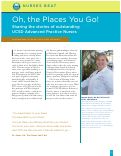 Cover page: Oh, the Places You Go! Sharing the Stories of Outstanding UCSD Advanced Practice Nurses