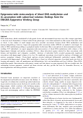 Cover page: Epigenome-wide meta-analysis of blood DNA methylation and its association with subcortical volumes: findings from the ENIGMA Epigenetics Working Group