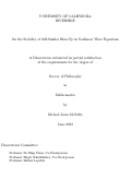 Cover page: On the Stability of Self-Similar Blow-Up in Nonlinear Wave Equations