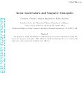 Cover page: Axion Isocurvature and Magnetic Monopoles