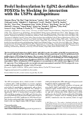 Cover page: Prolyl hydroxylation by EglN2 destabilizes FOXO3a by blocking its interaction with the USP9x deubiquitinase.