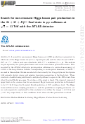 Cover page: Search for non-resonant Higgs boson pair production in the 2b+2ℓ+ETmiss final state in pp collisions at s = 13 TeV with the ATLAS detector