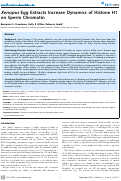 Cover page: Xenopus Egg Extracts Increase Dynamics of Histone H1 on Sperm Chromatin