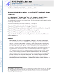 Cover page: Neuropathological correlates of amyloid PET imaging in Down syndrome