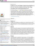 Cover page: Predictors of shortages of opioid analgesics in the US: Are the characteristics of the drug company the missing puzzle piece?