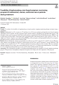 Cover page: Feasibility of implementing a text-based symptom-monitoring program of endometrial, ovarian, and breast cancer patients during treatment