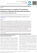 Cover page: Enhanced Sensory–Cognitive Processing by Activation of Nicotinic Acetylcholine Receptors