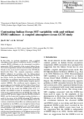 Cover page: Contrasting Indian Ocean SST variability with and without ENSO influence: A coupled atmosphere-ocean GCM study