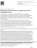 Cover page: Epigenome-wide association in adipose tissue from the METSIM cohort