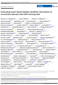 Cover page: Evaluating expert‐based habitat suitability information of terrestrial mammals with GPS‐tracking data
