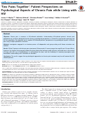 Cover page: ‘Two Pains Together’: Patient Perspectives on Psychological Aspects of Chronic Pain while Living with HIV